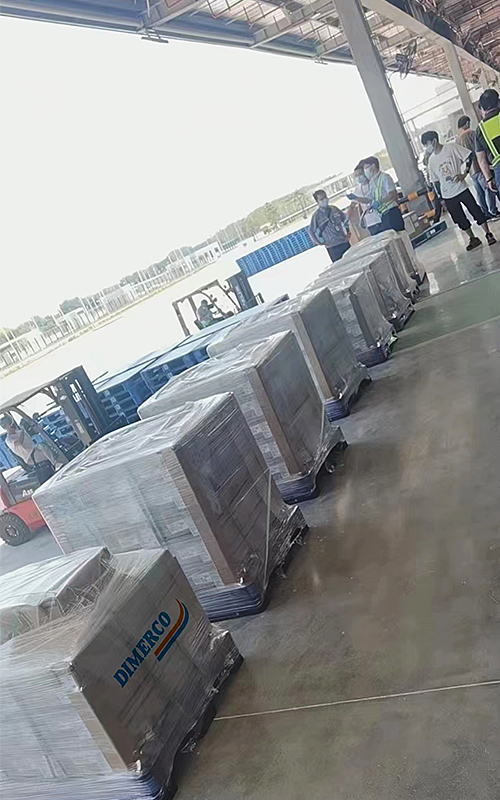 pallets of shipments at the Zhengzhou North Cargo Terminal