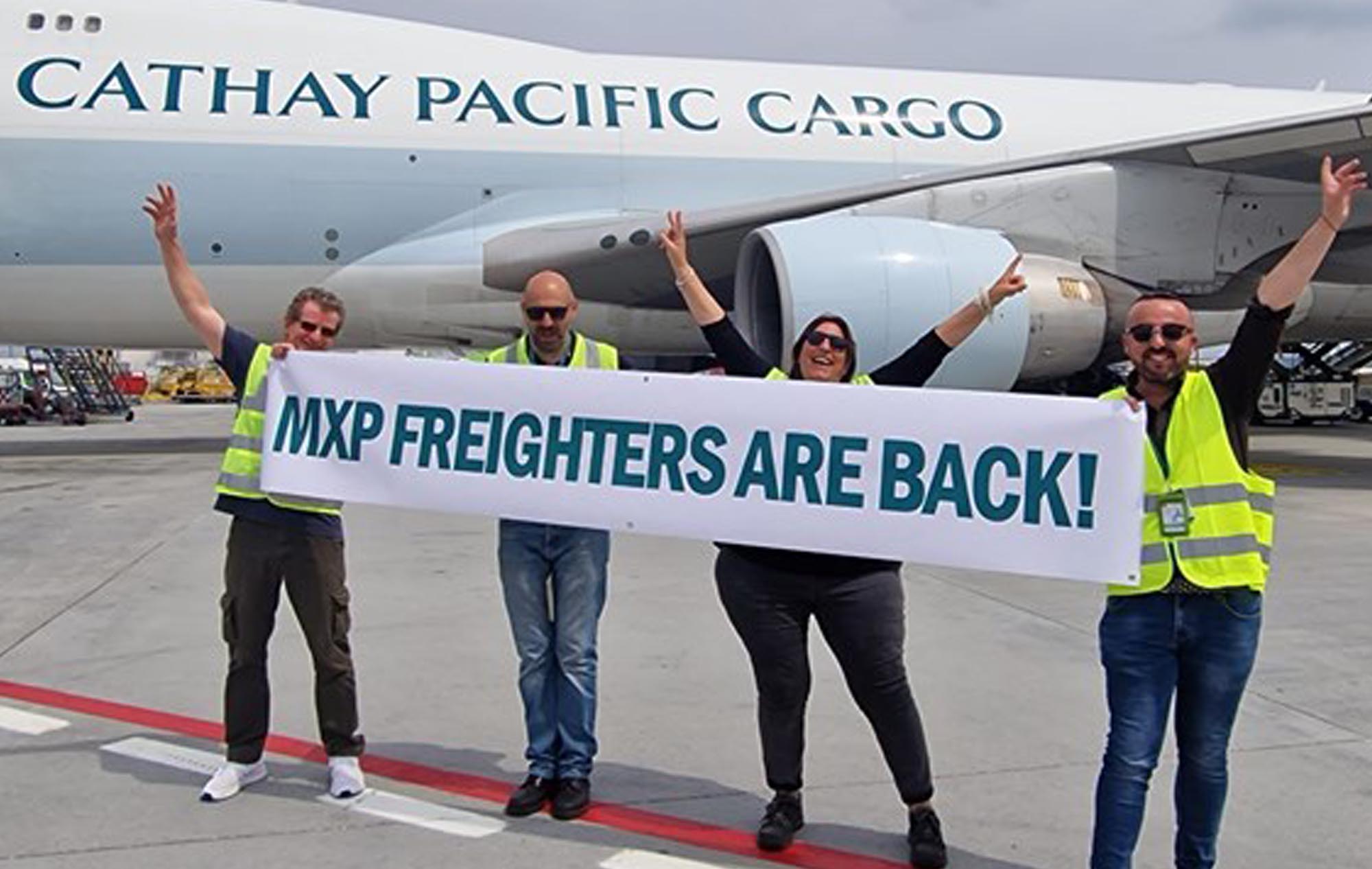 Cathay Pacific Cargo's Milan team celebrate return of freighters