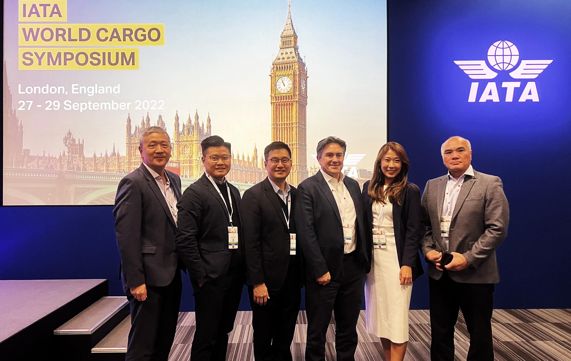 Members of the Cathay Pacific Cargo senior team at the World Cargo Symposium 2022 in London